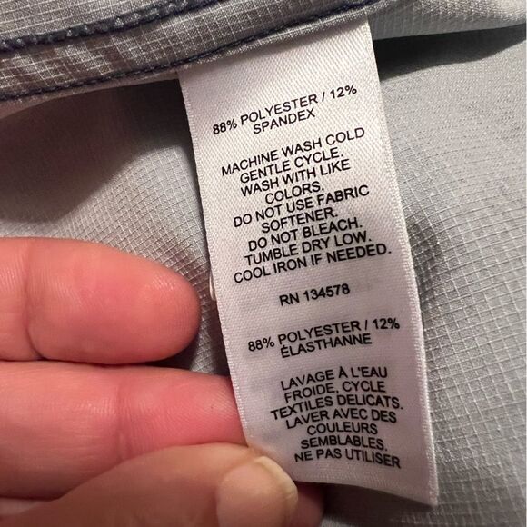 Vineyard Vines Harbor Shirt Navy Palm Print Short Sleeve Button Fishing Size M - Picture 15 of 16